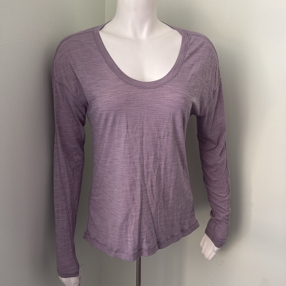 Lululemon Meant To Move Long Sleeve Shirt Heathered Dusty Dawn size 4 - Picture 4 of 10